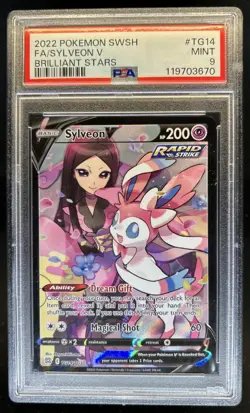 2022 Pokemon SWSH Brilliant Stars Sylveon V Trainer Gallery #TG14/TG30 PSA 9 - Image 1