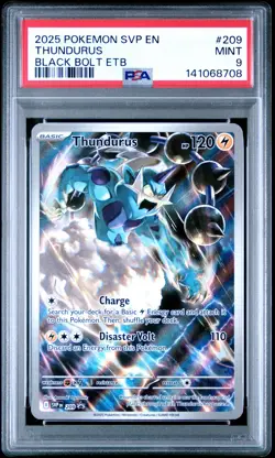 2025 POKEMON SVP EN-SV BLACK STAR PROMO #209 THUNDURUS PSA 9 - Image 1