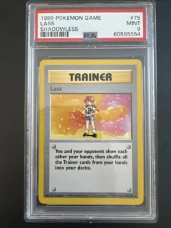 1999 Pokemon Game Lass Shadowless Mint 9 - Image 1