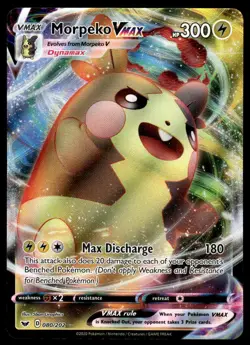 Pokemon TCG SWSH Base Set #080/202 Morpeko VMAX Holo NM - Image 1