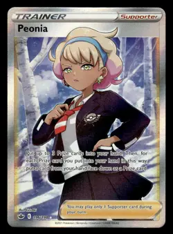 Pokemon TCG SWSH06: Chilling Reign #196/198 Peonia (Full Art) NM - Image 1
