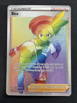 Pokemon Bea Vivid Voltage Trainer Full Art Secret Rare Rainbow, 193/185 - Image 3