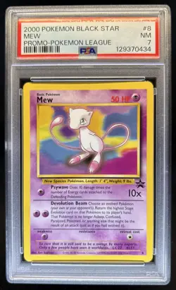 1999 Pokemon Wizards Black Star Promos Mew #8 PSA 7 - Image 1