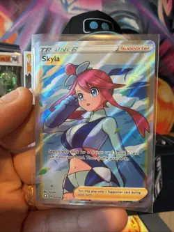 Pokemon TCG - Skyla Full Art Trainer Ultra Rare 72/72 from Shining Fates NM - Image 1