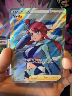 Pokemon TCG - Skyla Full Art Trainer Ultra Rare 72/72 from Shining Fates NM - Image 2