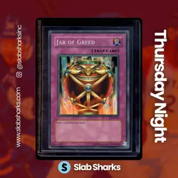 2003 YU-GI-OH! LABYRINTH OF NIGHTMARE 1ST EDITION #LON-047 JAR GREED FADED - Image 1