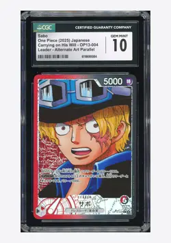 One Piece CGC 10 GEM MINT Sabo L Alternate Art 2025 OP13-004 OP13 Japanese - Image 1