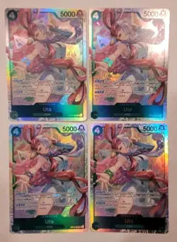 Uta OP13-023 SR ONE PIECE Tcg Card Game NM GREEN xs 4! - Image 1