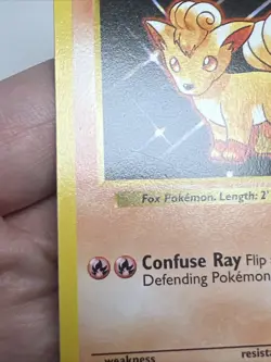 LP Vulpix Shadowless 68/102 Regular/Non-Holo Base Set AUTHENTIC Pokemon Card - Image 4