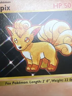 LP Vulpix Shadowless 68/102 Regular/Non-Holo Base Set AUTHENTIC Pokemon Card - Image 5