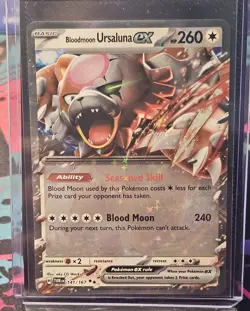 Bloodmoon Ursaluna ex 141/167 Twilight Masquerade Ultra Rare Pokemon Card NM - Image 1