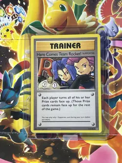 Pokemon Here Comes Team Rocket! Secret Rare 113/108 Evolutions Trainer Card - Image 1