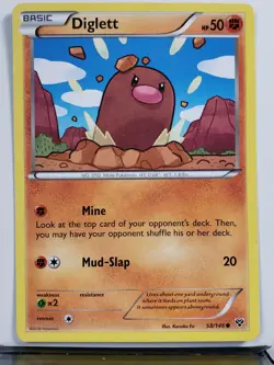 Diglett 58/146 - LP - B2G1F - XY Base Set Pokemon Card - Kanako Eo Art - Image 1