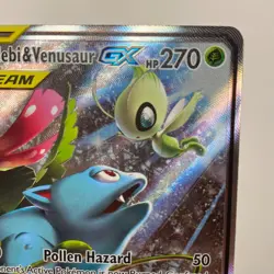 Pokemon TCG Card Celebi & Venusaur GX SM167 Promo Tag Team Holo NM #SM167 - Image 4
