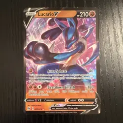 Pokemon Lucario V 27/73 Champions Path Ultra Rare Holo 210HP Card - Image 1