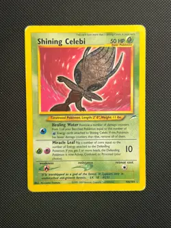 2002 Pokemon TCG Card Game Neo Destiny Shining Celebi Holo #106/105 HP - Image 1