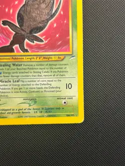 2002 Pokemon TCG Card Game Neo Destiny Shining Celebi Holo #106/105 HP - Image 5