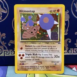 Hitmontop 3/75 Pokemon Card Holo Neo Discovery - LP - Image 1
