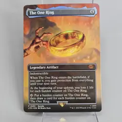 The One Ring Extended Art MTG LTR Foil 0451 Borderless Lord of the rings NM - Image 1