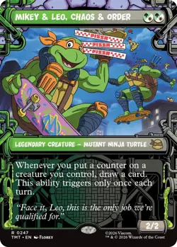 Mikey & Leo, Chaos & Order - Foil - Showcase Light Play, English Magic the Gathe - Image 1