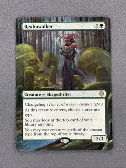 Realmwalker MTG Lorwyn Eclipsed Commander Hand Painted Extended Full Altered Art - Image 1