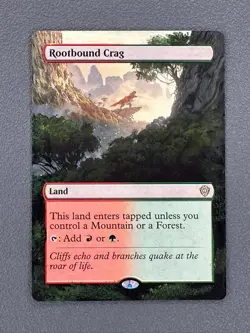 Rootbound Crag MTG Lorwyn Eclipsed Commander Hand Painted Borderless Altered Art - Image 1