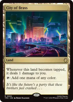 MTG City of Brass, NM-Mint, English Commander: Teenage Mutant Ninja Turtles - Image 1