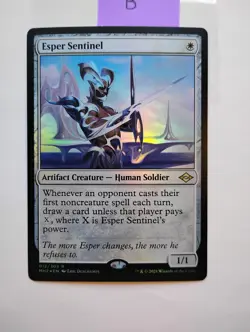 Esper Sentinel MH1 Foil Moderate to Heavy play (Back has scatches) Listing B - Image 1