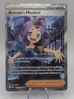Pokemon TCG Acerola's Mischief 165/132 Me01: Mega Evolution Holo NM - Image 1