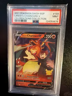 Pokemon Celebrations 2021 - Lance's Charizard V #SWSH133 - PSA MINT 9 - Image 1