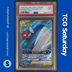 2018 POKEMON JP SM TAG BOLT #098/095 MAGIKARP WAILORD GX TAG TM SUPER RARE PSA 9 - Image 1