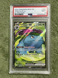 2023 POKEMON MEW EN-151 ULTRA RARE #182 VENUSAUR EX PSA 9 - Image 1