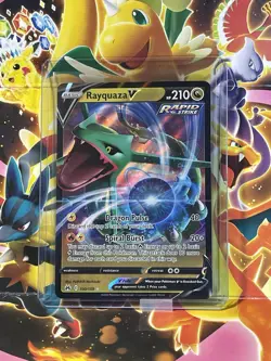 Pokemon Rayquaza V Ultra Rare Holo 100/159 Crown Zenith TCG Card - Image 1