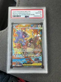 Pokemon TCG Mega Evolution Mega Kangaskan EX 182/132 PSA 10 - Image 1