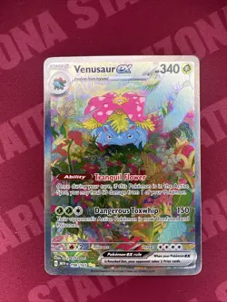 Pokemon TCG Venusaur EX 198/165 Scarlet & Violet 151 Sir Secret Rare Card - Image 1