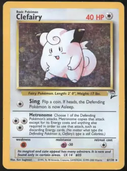 BR | Pokemon TCG 2000 Base Set 2 | Clefairy #6 HOLO | MP - Image 1