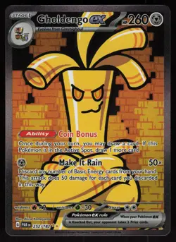 Gholdengo ex 252/182 Special Illustration Rare Paradox Rift Pokemon - Image 1