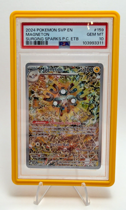 2024 POKEMON SURGING SPARKS POKEMON CENTER ETB PROMO SVP #159 MAGNETON PSA 10 - Image 1