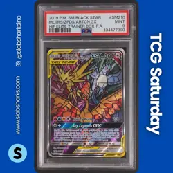2016 POKEMON SM BSP HIDDEN FATES ETB #SM210 MOLTRES ZAPDOS ARTICUNO TAG TM PSA 9 - Image 1