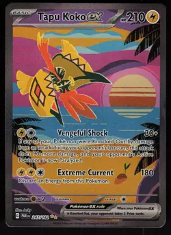 Tapu Koko ex 247/182 Special Illustration Rare Paradox Rift Pokemon - Image 1