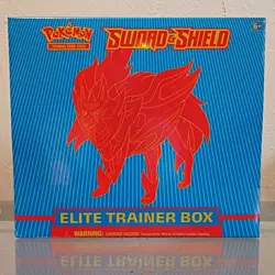 Pokemon Sword & Shield Elite Trainer Booster Box Zamazenta 2020 English - Image 1