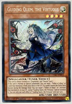 CYAC-EN011 Guiding Quem, The Virtuous - Secret Rare 1st Edition Near Mint YuGiOh - Image 1