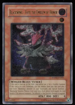 Blackwing - Vayu the Emblem of Honor (UTR) ANPR-EN005 Ultimate Rare Yu-Gi-Oh - Image 1