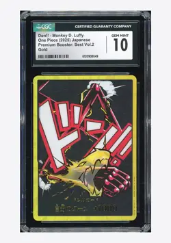 One Piece CGC 10 GEM MINT Don!! Gold 2025 PRB02 Monkey D Luffy Japanese - Image 1