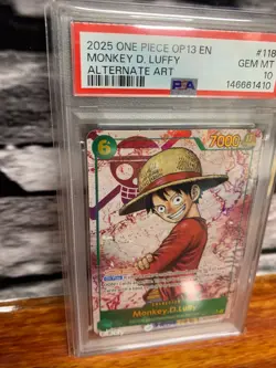 Monkey D. Luffy OP13-118 PSA 10 2025 One Piece Carrying on His Will SEC Alt Art - Image 2