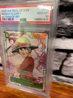 Monkey D. Luffy OP13-118 PSA 10 2025 One Piece Carrying on His Will SEC Alt Art - Image 3