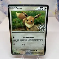 Eevee Holiday Calendar Snowflake Pokemon Card 133/165 Sealed - Image 1