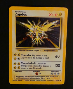Zapdos 016/102 Base Set Holo - NM Near Mint OG Owner Pokemon Card - Image 1