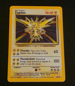 Zapdos 016/102 Base Set Holo - NM Near Mint OG Owner Pokemon Card - Image 2