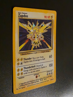 Zapdos 016/102 Base Set Holo - NM Near Mint OG Owner Pokemon Card - Image 3